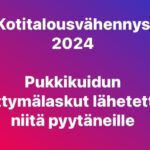 Kotitalousvähennys 2024