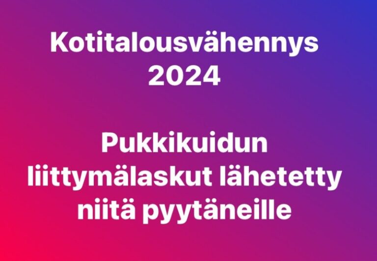 Kotitalousvähennys 2024